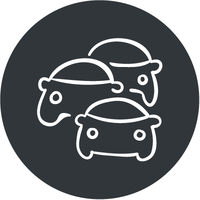 Website Icon in schwarz mit einem Kreis